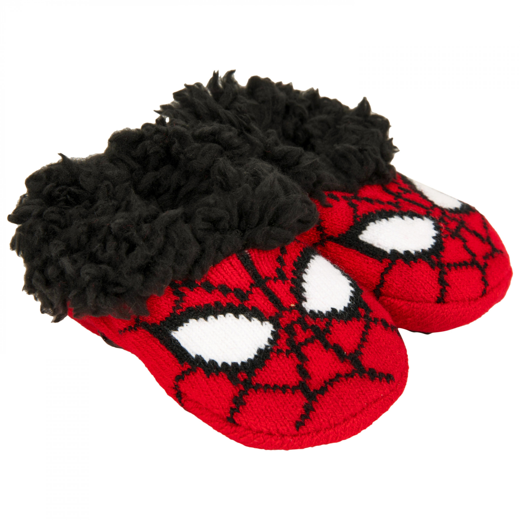 Spider-Man Face Kid's Fuzzy Slippers
